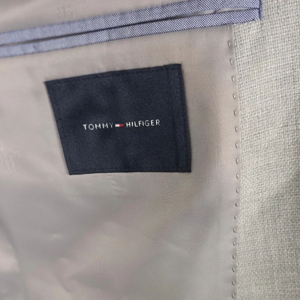 Tommy Hilfiger Men Sport Coat Conrad-TH Light Grey 46R Quiet Luxury Polished NWT